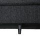 Noble House Hofstad Fabric Tufted 3 Seater Sofa, Black Textured Tweed and Matte Black