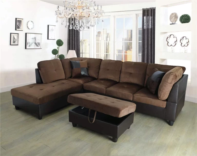 Ainehome 3 PCS Living Room Set, Sectional Sofa Set, Sectional Sofa in Home, with Storage Ottoman and Matching Pillows