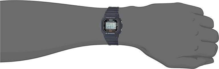 Casio Men’s G-Shock Quartz Watch with Resin Strap, Black, 20 (Model: DW5600E-1V)