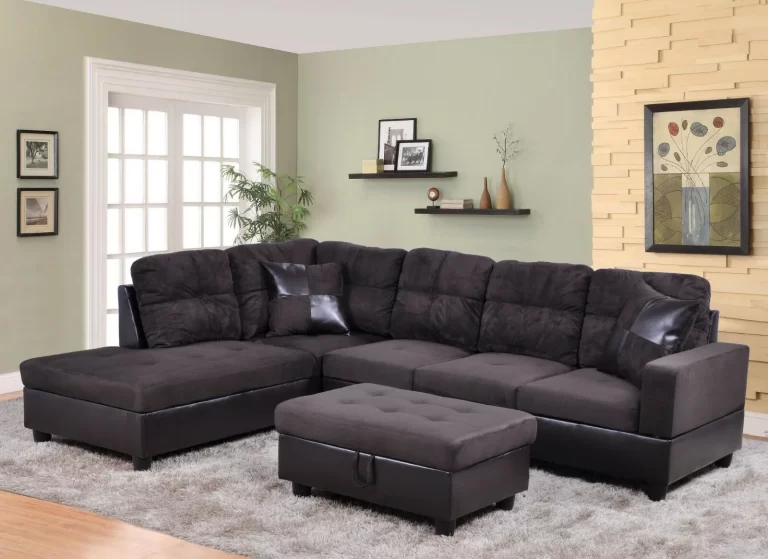 Ainehome 3 PCS Living Room Set, Sectional Sofa Set, Sectional Sofa in Home, with Storage Ottoman and Matching Pillows