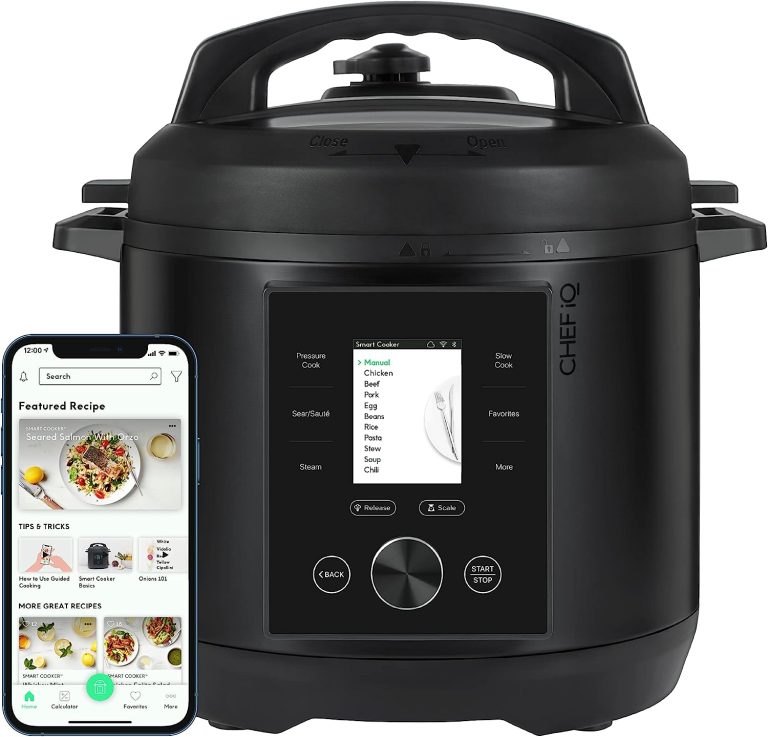 CHEF iQ Smart Electric Pressure Cooker with WiFi and Built-in Scale – Easy-to-Use 10-in-1 Multi Cooker with 1000+ Guided Recipes – Instant Meals for Foodies – 6 Quart – Family Size