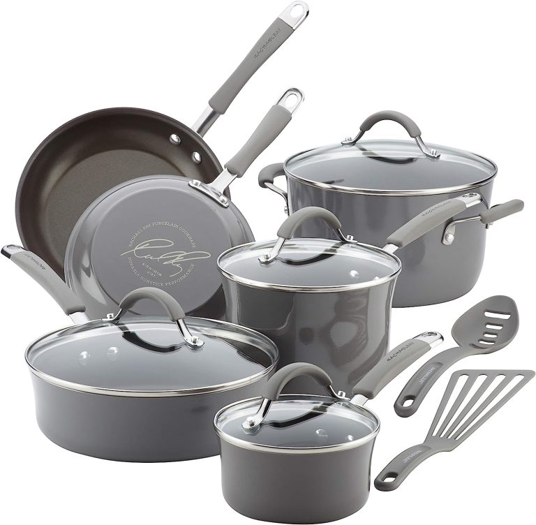 Rachael Ray Cucina Nonstick Cookware Pots and Pans Set, 12 Piece