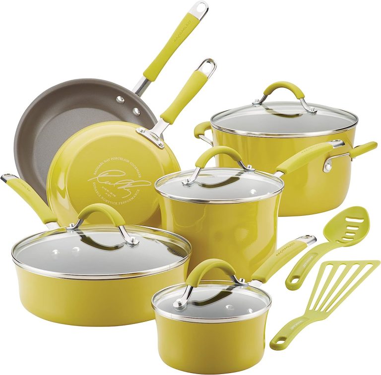 Rachael Ray Cucina Nonstick Cookware Pots and Pans Set, 12 Piece