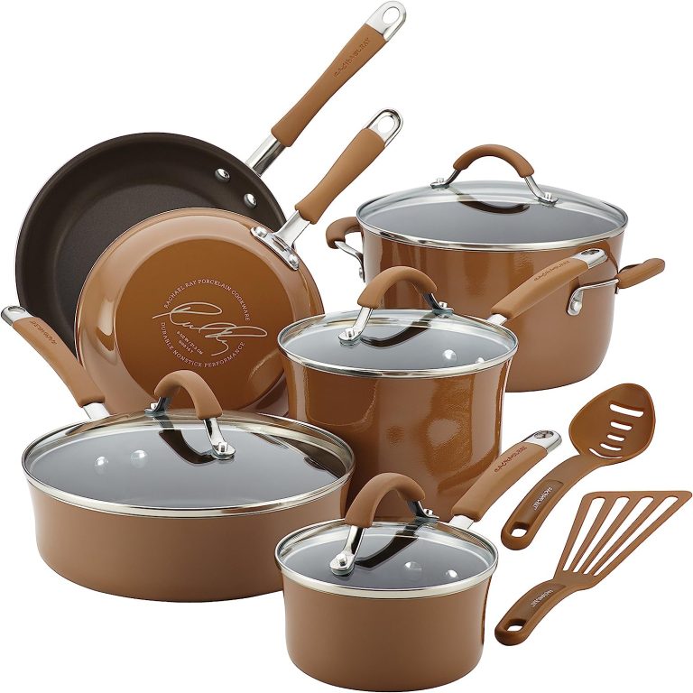 Rachael Ray Cucina Nonstick Cookware Pots and Pans Set, 12 Piece