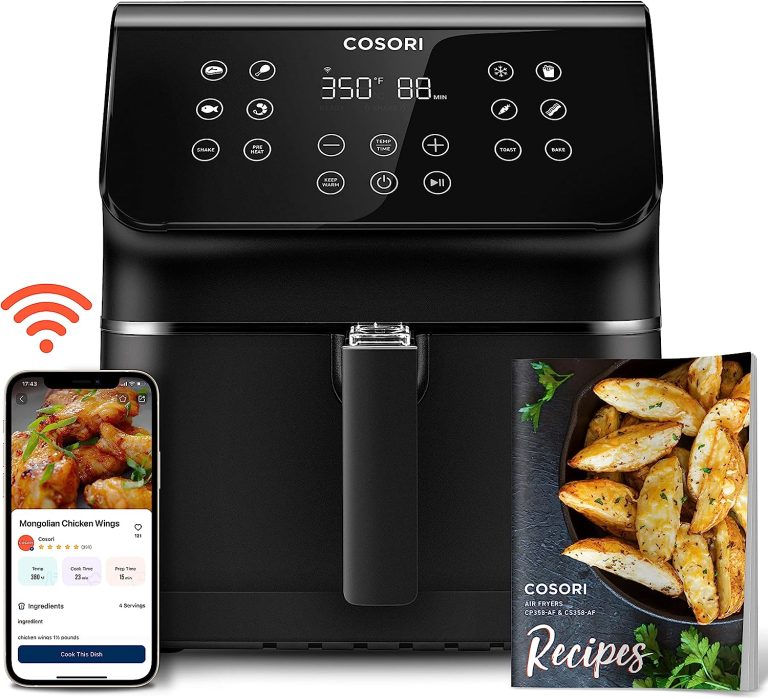 COSORI Pro II Smart Air Fryer 5.8QT 12-in-1 cooker (Unlimited Online Recipes) , Stage Cooking, Customizable Presets, 3-Way Control, Works with Alexa & Google Assistant, Dishwasher-Safe Square Basket