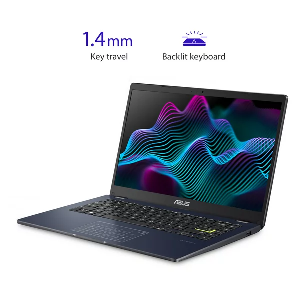 ASUS 14″ 1080p PC Laptops, Intel Celeron N4020, 4GB RAM, 128GB SSD, Windows 11 Home in S mode, Star Black, L410MA-DS04