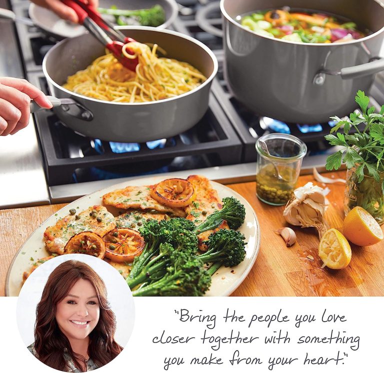 Rachael Ray Cucina Nonstick Cookware Pots and Pans Set, 12 Piece