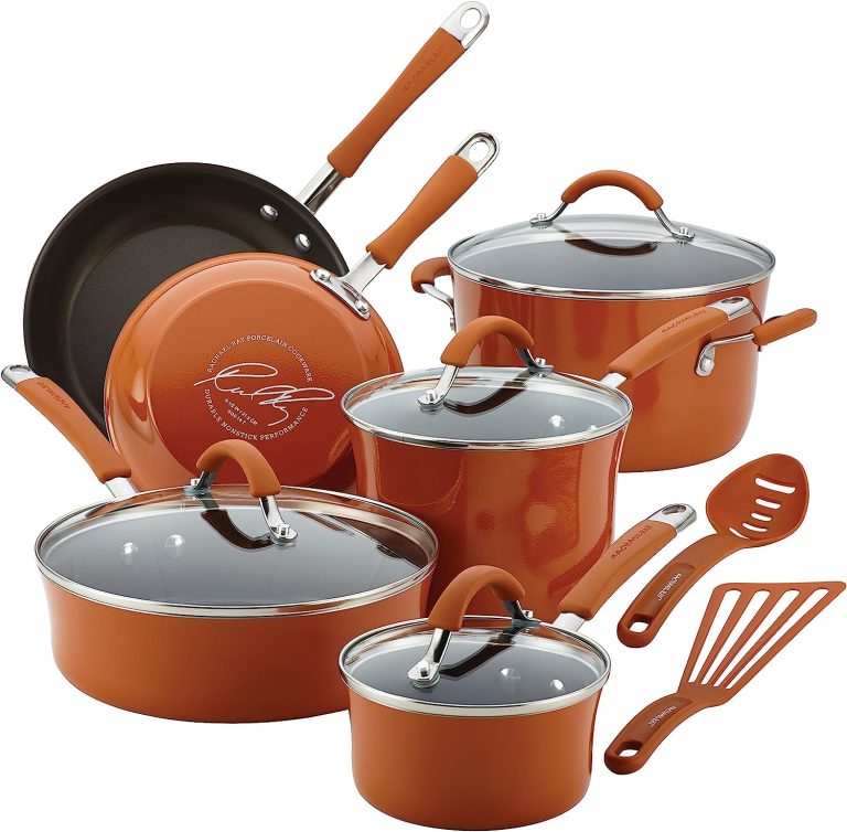 Rachael Ray Cucina Nonstick Cookware Pots and Pans Set, 12 Piece