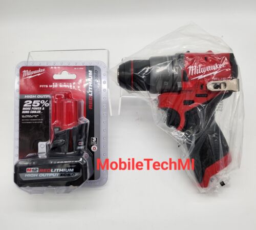 New Milwaukee FUEL M12 3404-20 1/2″ Hammer Drill Driver + 5.0 HO 5.0 Ah Battery