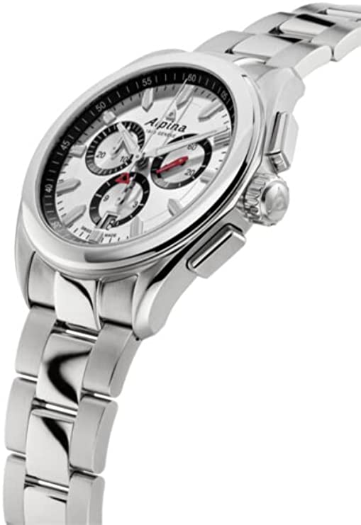 Alpina Men’s Alpiner Stainless Steel Dress Swiss Chronograph Quartz, Sapphire Crystal, 42mm