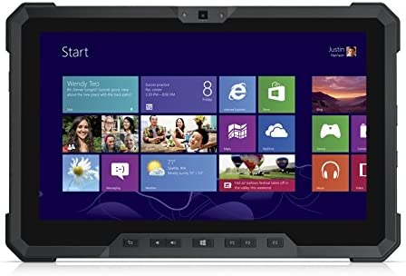 Dell Latitude Rugged 7202 HD 11.6 Inch Tablet PC (Intel Core M-5Y71, 8GB Ram, 128GB Solid State SSD, Dual Camera, Mini HDMI, Micro-SD Reader, USB 3.0) Win 10 Pro (Renewed) Dual Battery