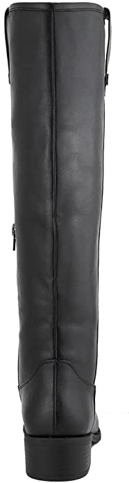 LONDON FOG Womens Irie Riding Boot, Regular and Wide Calf colors available Black wide calf 9