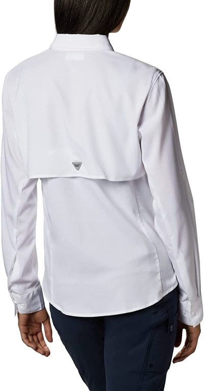 Columbia Women’s Tamiami II Long Sleeve Shirt,White,Medium