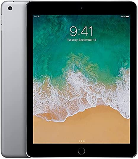 Apple iPad 9.7inch with WiFi 32GB- Space Gray (2017 Model) (Renewed)