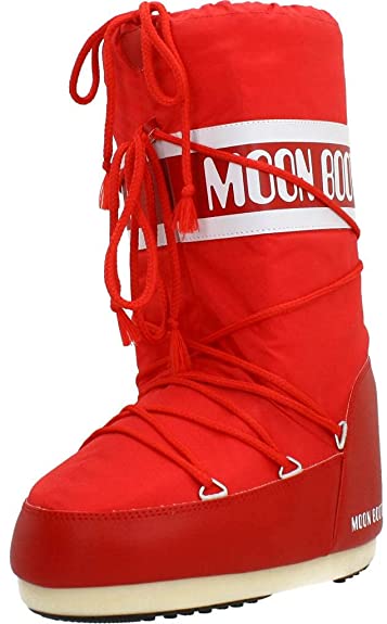 Tecnica Moon Boot Unisex Nylon Winter Boot,Red, 39-41 EU, 7-8.5 US Men’s, 8-10 US Women’s