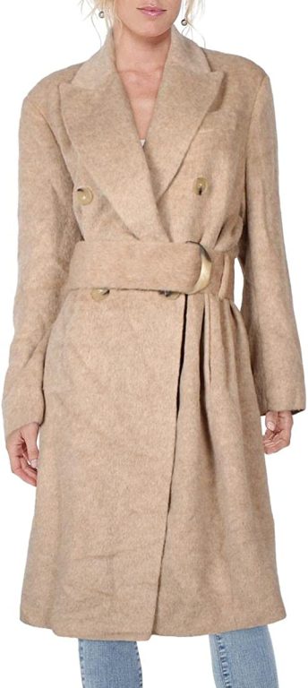 Vince Women’s Belted Peak Lapel Coat