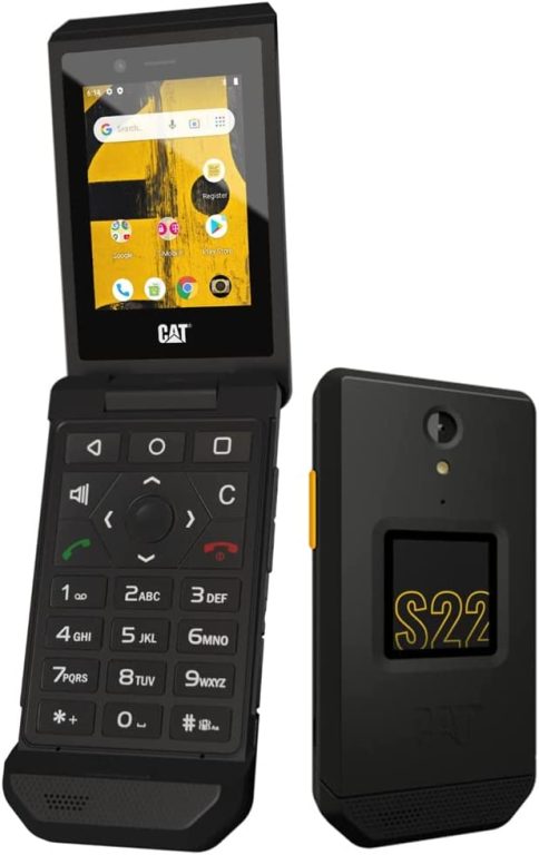 Cat S22 Flip (16GB) 2.8″ Touchscreen, Android 11, IP68 Water Resistant, 4G LTE GSM (T-Mobile Unlocked for MetroPCS, Global) (Black)