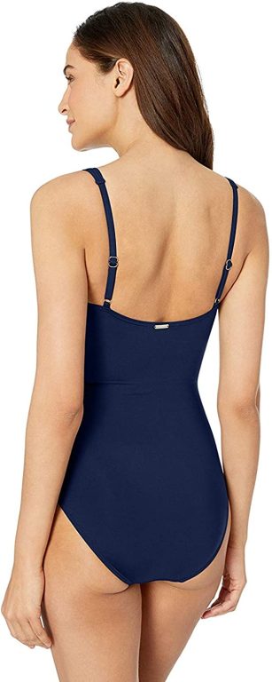 Calvin Klein Women’s Pleated One Piece Swimsuit