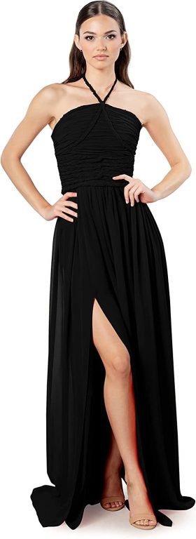 Dress the Population Women’s Aura Fit and Flare Maxi Dress