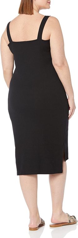 The Drop Women’s Amelia Square-Neck Strappy Bodycon Midi Tank Dress