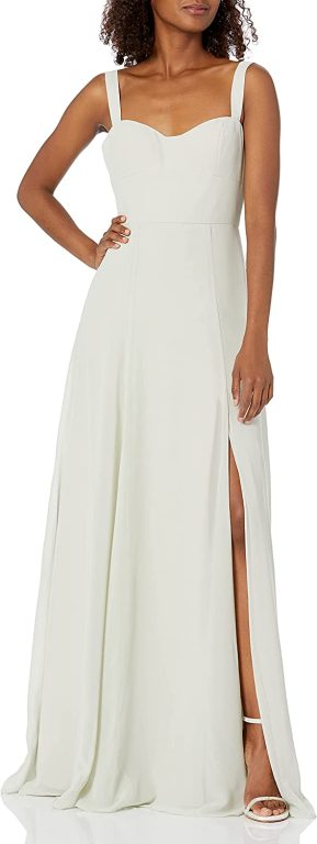 Jenny Yoo Women’s Harris Sweetheart Neckline a Line Chiffon Dress