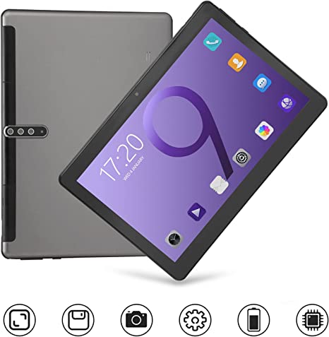 10.1 Inch Tablet Gray – 1960×1080 IPS HD Display, Kids Educational Tablet, 4GB RAM 64GB ROM, 10 Core Processor, 5MP + 13MP, Slim Metal Design, 8800mAh Long Lasting Battery