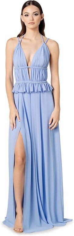 Dress the Population Women’s Athena Fit and Flare Maxi Dress