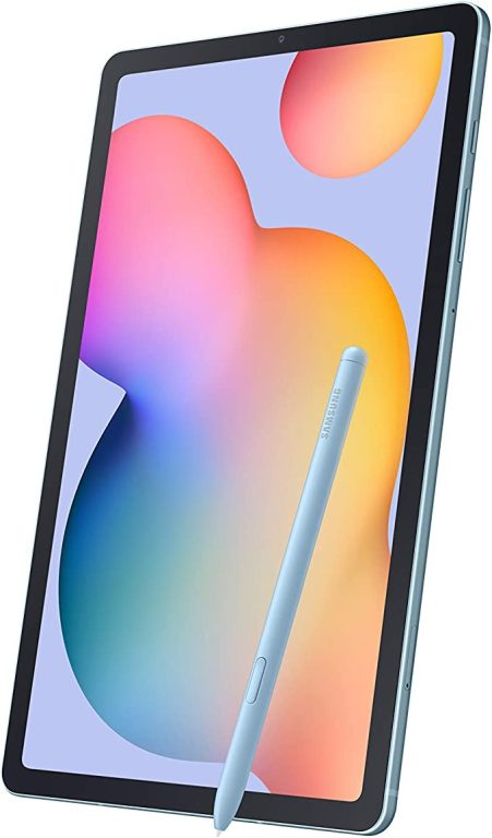 SAMSUNG Galaxy Tab S6 Lite 10.4″ 64GB Android Tablet w/ Long Lasting Battery, S Pen Included, Slim Metal Design, AKG Dual Speakers, US Version, Angora Blue