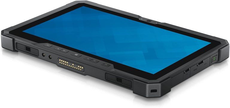 Dell Latitude Rugged 7202 HD 11.6 Inch Tablet PC (Intel Core M-5Y71, 8GB Ram, 128GB Solid State SSD, Dual Camera, Mini HDMI, Micro-SD Reader, USB 3.0) Win 10 Pro (Renewed) Dual Battery