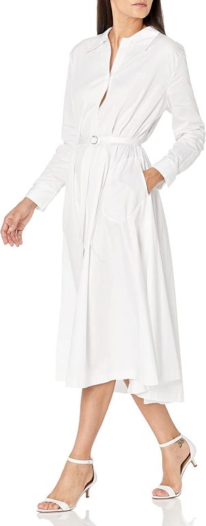 Norma Kamali Women’s Boyfriend Nk Shirt a Line Dress to Midcalf