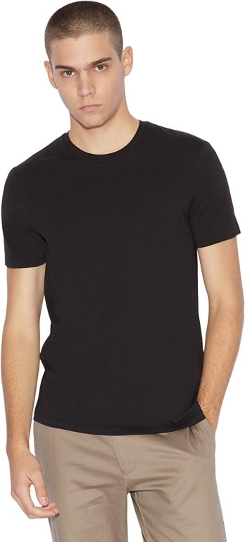 AX Armani Exchange Men’s Solid Colored Basic Pima Crew Neck