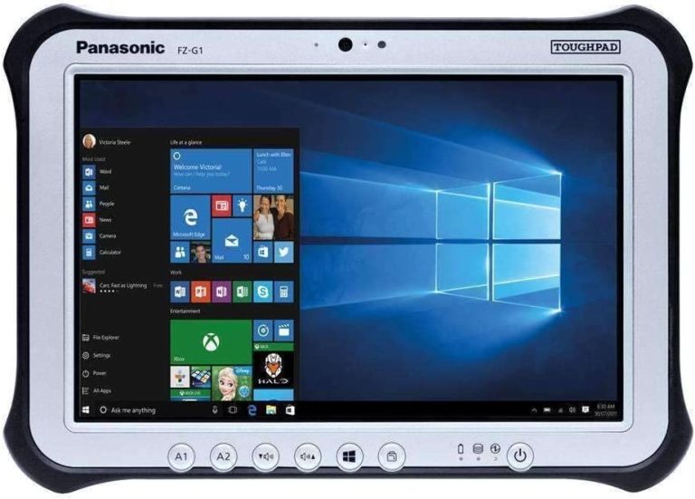 Panasonic Toughpad FZ-G1, Intel Core i5-4310U 2.0GHz, 8GB, 256GB SSD, 10.1 WUXGA Multi Touch + Digitizer, WiFi, Bluetooth, Webcam, Rear Cam, Windows 10 Pro, 4G LTE, Dedicated GPS (Renewed)