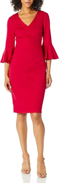 Trina Turk Women’s Begonia Bell Sleeve Midi Dress