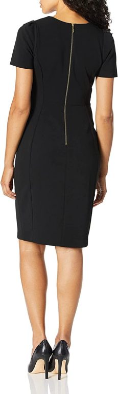 Calvin Klein Short Sleeved Seamed Sheath Women’s Casual Dresses with Professional Flair