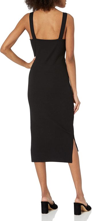 The Drop Women’s Amelia Square-Neck Strappy Bodycon Midi Tank Dress