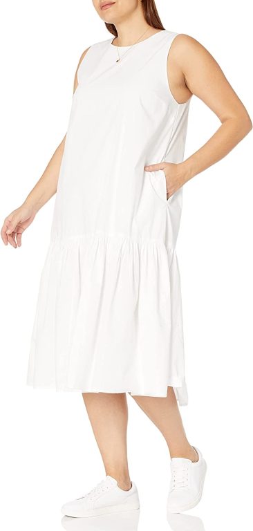 The Drop Women’s Ilana Loose Sleeveless Wide-Hem Poplin Maxi Dress