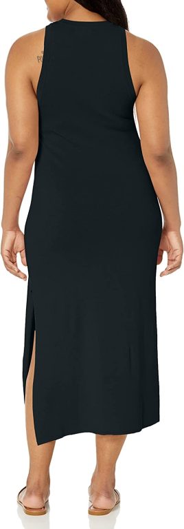 The Drop Women’s Gabriela High-Neck Cut-In A-Line Side Slit Maxi Sweater Dress