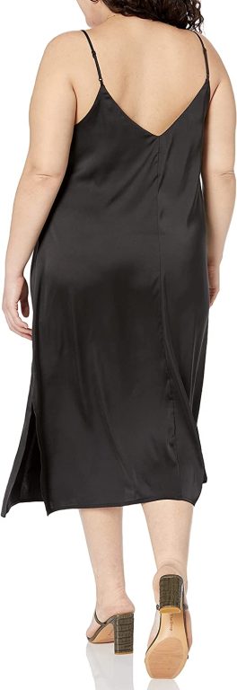 The Drop Women’s Ana Silky V-Neck Midi Slip Dress