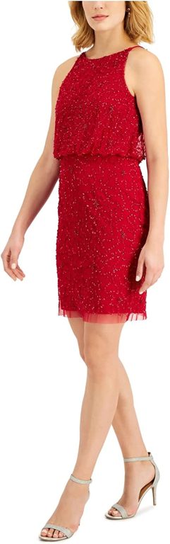 Adrianna Papell Women’s Beaded Short Dress