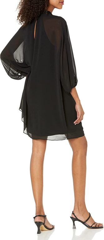 Trina Turk Women’s Mock Neck Overlay Dress