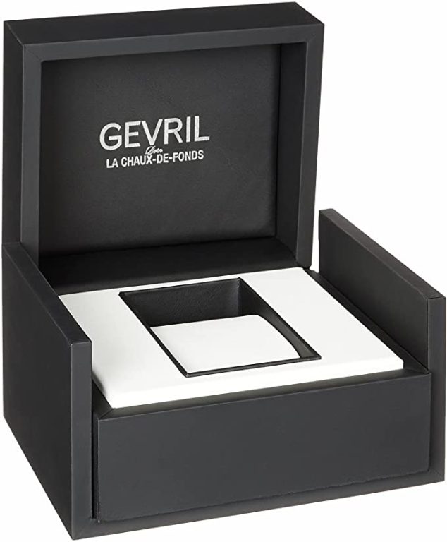 Gevril Men’s Wall Street GMT Stainless Steel Watch, 316L Stainless Steel Bracelet