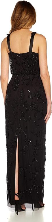 Adrianna Papell Women’s Beaded Surplice Gown