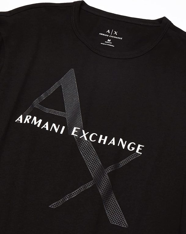 A|X ARMANI EXCHANGE Men’s Crew Neck Logo Tee