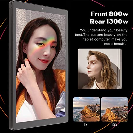 Luqeeg 10.1 Inch Tablet, 1080P Full HD Tablet, 1080×1920 IPS Touchscreen, 11, 4GB+64GB, 8MP+13MP, Type C, 8000mAh Fast Charging Battery