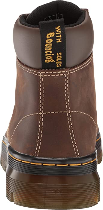 Dr. Martens Unisex Lace Fashion Boot, Dark Brown Wyoming & Dark Brown Hi Suede Wp, 7 US Men