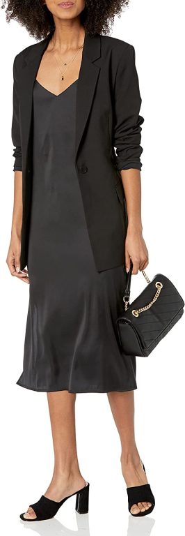 The Drop Women’s Ana Silky V-Neck Midi Slip Dress