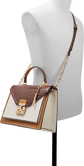 ALDO Women’s Clairlea Top Handle Bag, Medium Brown