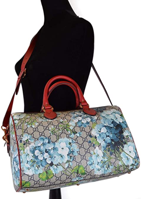 Gucci Women’s GG Supreme BLOOMS Convertible Boston Bag