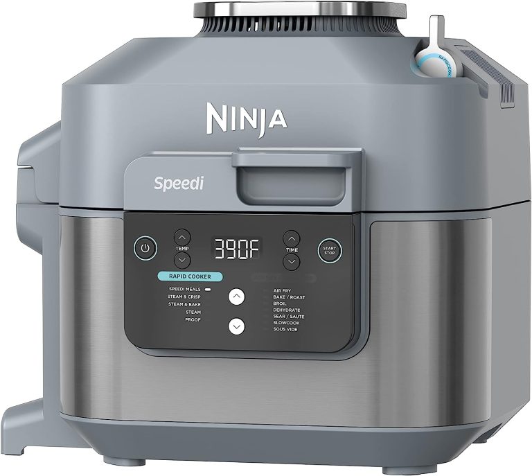 Ninja SF301 Speedi Rapid Cooker & Air Fryer, 6-Quart Capacity, 12-in-1 Functions to Steam, Bake, Roast, Sear, Sauté, Slow Cook, Sous Vide & More, 15-Minute Speedi Meals All In One Pot, Sea Salt Gray