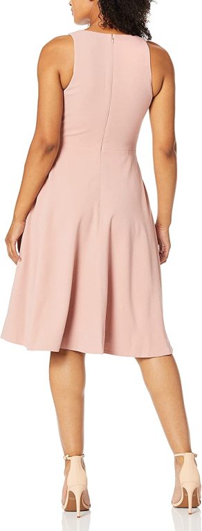 Dress the Population Women’s Catalina Solid Sleeveless Fit & Flare Midi Dress